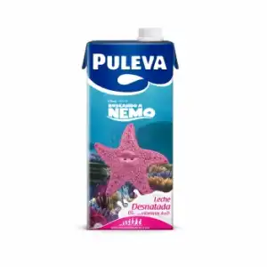 Leche desnatada 0% MG Disney Puleva brik 1 l.