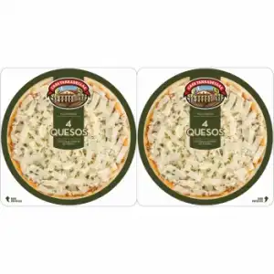 Pizza 4 quesos Casa Tarradellas pack de 2 unidades de 210 g.