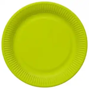 Set de 8 Platos de Cartón 23 cm CARREFOUR - Verde