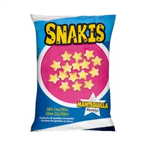 Snack de maíz sabor mantequilla Snakis Paquete 0.1 kg