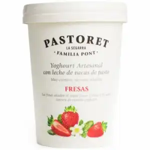 Yogur de fresas Pastoret sin gluten 500 g.