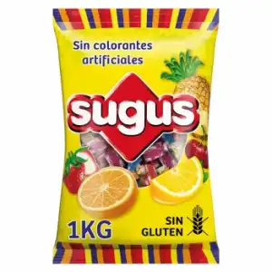 Caramelos masticables de frutas Sugus sin gluten 1 kg.