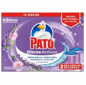 Discos activos inodoros aroma lavanda recambio Pato 2 ud.