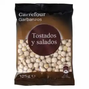 Garbanzos tostados y salados Carrefour 125 g.