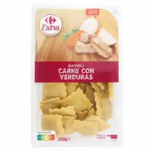 Ravioli de carne con verduras Carrefour Extra 250 g.