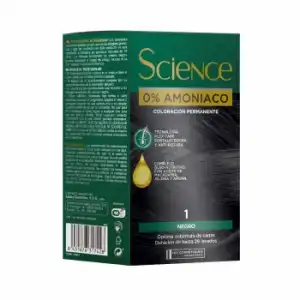 Tinte color permanente no 1 negro 0% Amoniaco Science Les Cosmétiques 1 ud.