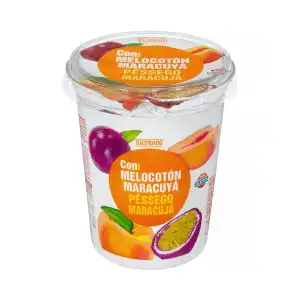 Yogur cremoso Hacendado con melocotón y maracuya Bote 0.5 kg