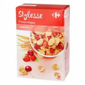 Cereales con frutos rojos Stylesse Carrefour 500 g.