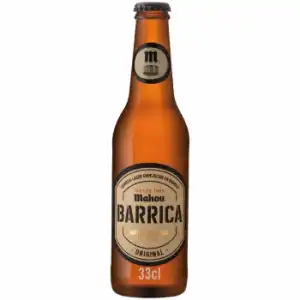 Cerveza Mahou Barrica Original botella 33 cl.