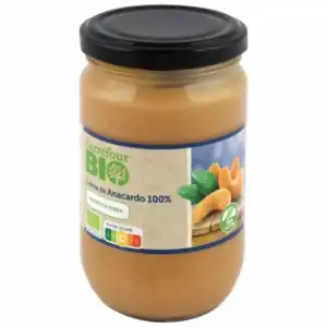 Crema de anacardos ecológica Carrefour Bio sin gluten 290 g.