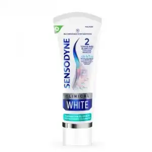 Dentífrico white fortalecedor de esmalte Clinical Sensodyne 75 ml.