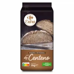 Harina integral de centeno Carrefour Extra 1 kg.