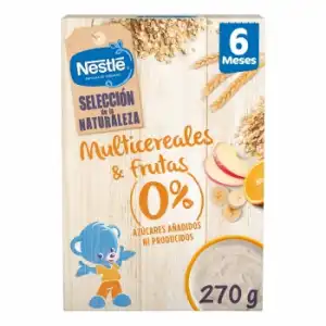 Papilla infantil desde 6 meses multicereales frutas Nestlé Selección de la Naturaleza 270 g.