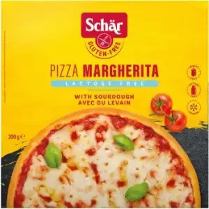 Pizza margarita Schär sin gluten sin lactosa 300 g.