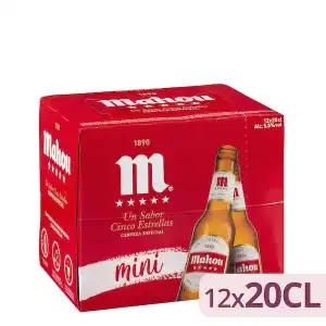 Cerveza especial mini Mahou 12 botellines X 200 ml