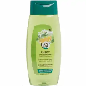 Champú cítricos romero cabello graso Carrefour Soft 400 ml.