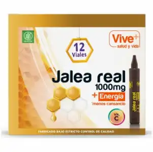 Complemento alimenticio Jalea real en viales Vive+ sin gluten 12 ud.