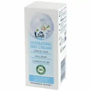 Crema facial hidratante 98% natural todo tipo de pieles Carrefour Soft 50 ml.