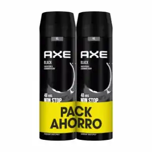 Desodorante en spray Black Axe pack de 2 unidades de 200 ml.