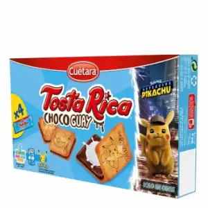 Galletas rellenas de crema de chocolate Tosta Rica Cuétara 168 g.