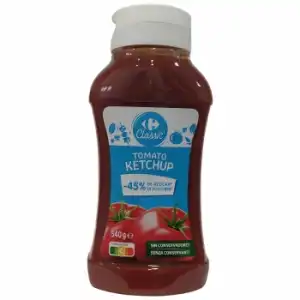 Kétchup light Carrefour envase 540 g.