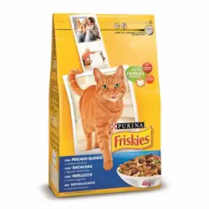 Purina Friskies Pienso para Gato Adulto Bacalao y Verduras 4Kg