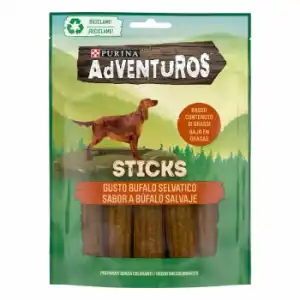 Snack sticks para perros Purina Adventuros aroma a búfalo 120 g