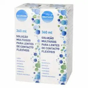 Solución multiusos para lentes de contacto Solupharm pack de 2 unidades de 360 ml.