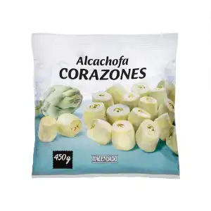 Alcachofa corazones Hacendado ultracongelada Paquete 0.45 kg