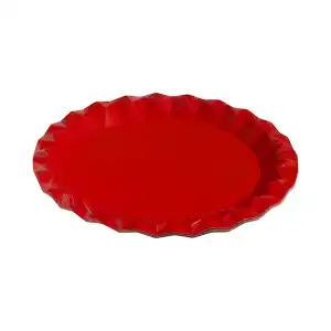 Bandeja Bali roja y redonda Bosque Verde Paquete 5 ud