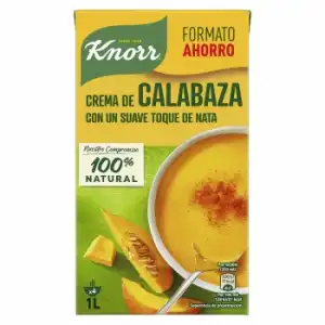 Crema de calabaza con un suave toque de nata Knorr brik 1 l.