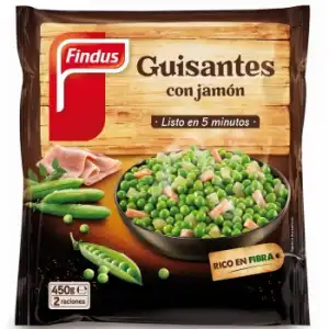 Guisantes con jamón Findus 450 g.