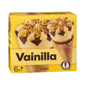 Helado cucurucho de vainilla Hacendado Caja 720 ml