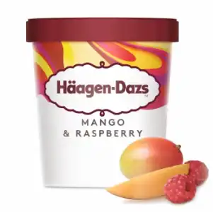 Helado de mango y frambuesa Häagen Dazs sin gluten 460 ml.