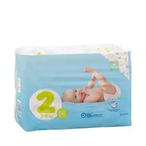 Pañales bebé talla 2 de 3-6 kg Deliplus Paquete 42 ud