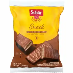 Galletas de barquillo de chocolate con avellanas Schär sin gluten 105 g.