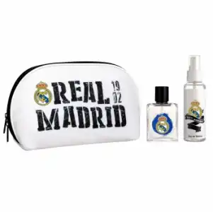 Neceser de baño Real Madrid: Agua de colonia 50 ml y Body spray 100 ml.