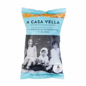 Patatas fritas en aceite de oliva virgen extra Casa Vella sin gluten y sin lactosa 150 g.