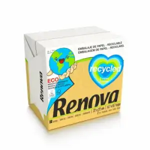 Servilletas 2 Capas RENOVA Recycled 80pz - Blancas