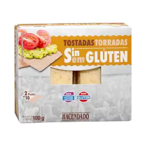 Tostadas sin gluten Hacendado Caja 0.1 kg