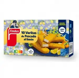 Varitas de pescado al limón Findus 250 g.