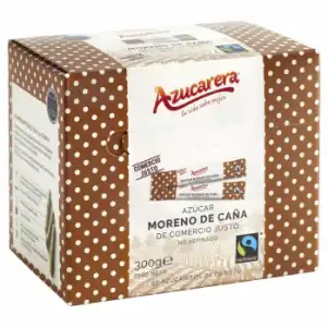 Azúcar moreno de caña integral en azucaritos Azucarera 300 g.