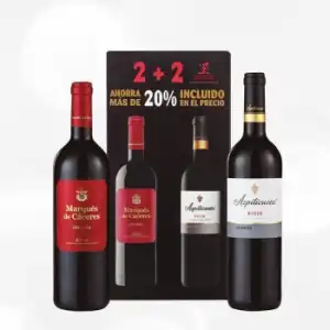 Caja 4 Botellas: 2 Bot. Azpilicueta + Marques De Caceres Tinto Tinto