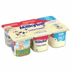 Petit de chocolate blanco Nestlé Milkybar pack de 6 unidades de 55 g.