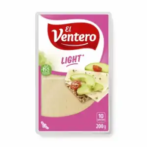 Queso tierno light en lonchas El Ventero 200 g.