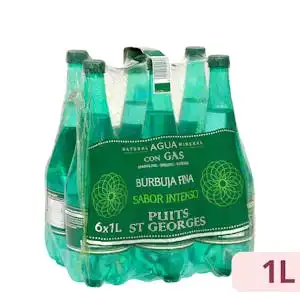 Agua mineral con gas grande Saint George sabor intenso