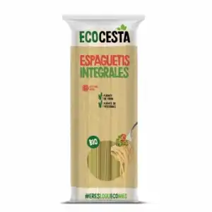 Espaguetis integrales ecológicos EcoCesta 500 g.