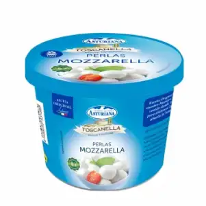 Queso mozzarella perlas Toscanella 125 g.