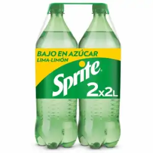 Sprite de lima-limón bajo en azúcar pack 2 botellas 2 l.