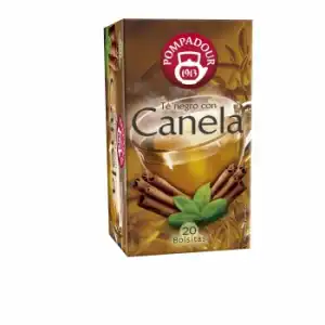 Té negro con canela en bolsitas Pompadour 20 ud.